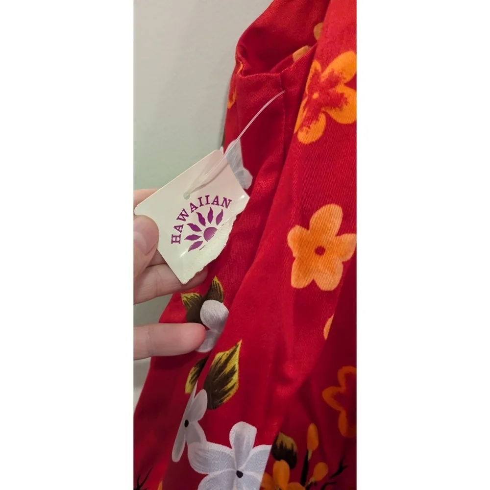 Vintage Ui-maikai Original Hibiscus Hawaiian 100% Cotton Dress Size 12